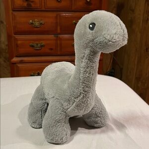 KellyToy Gray Plush Dinosaur Toy Rattle Baby Kids Nursery Collectible Stuffed